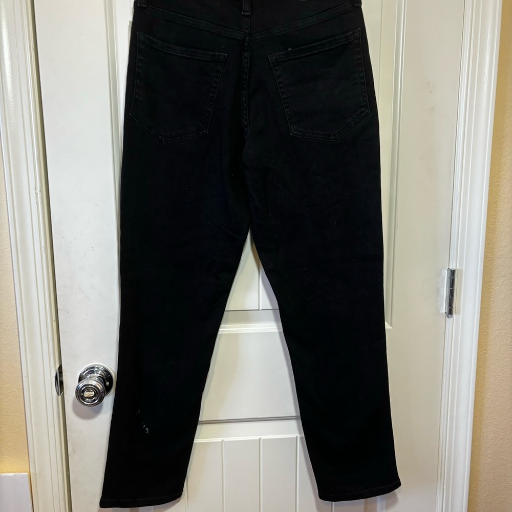 NWT Aeropostale women’s black high rise distressed ripped mom Jean size 4 B8 - Picture 9 of 9